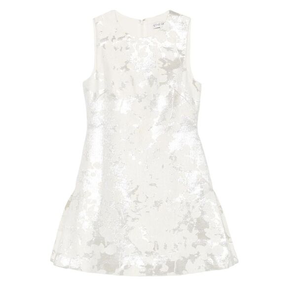 stine goya silver dress Stine Goya - Ilona - Metallic Asymmetrical Dress